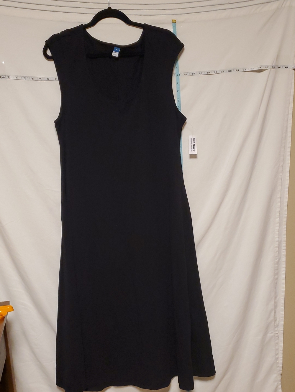 Old Navy New Black Sleeveless Scoop Neck Dress XL Layer Lagenlook Basic Staple